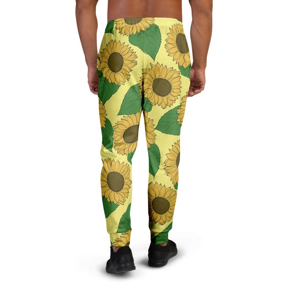 Yellow Sunflower Men's Joggers-grizzshop