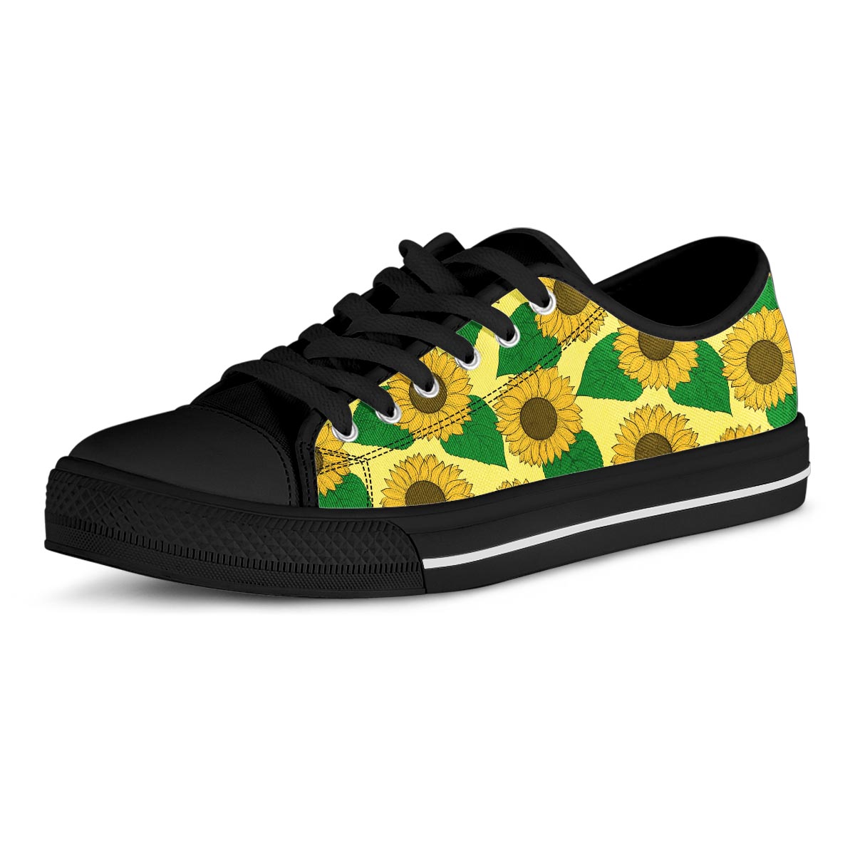 Yellow Sunflower Men's Low Top Shoes-grizzshop