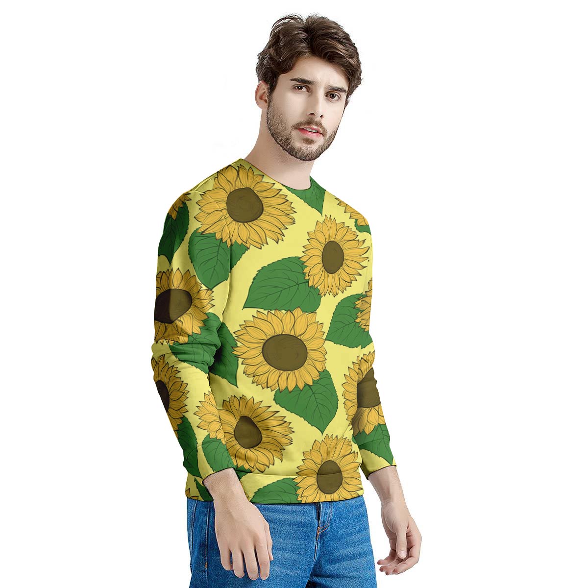 Yellow Sunflower Men's Sweatshirt-grizzshop
