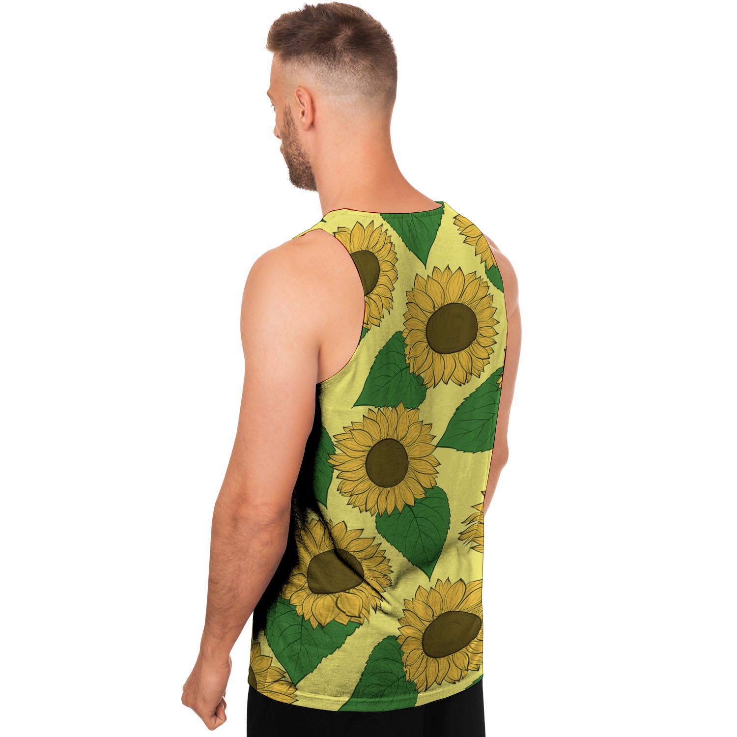 Yellow Sunflower Men's Tank Tops-grizzshop