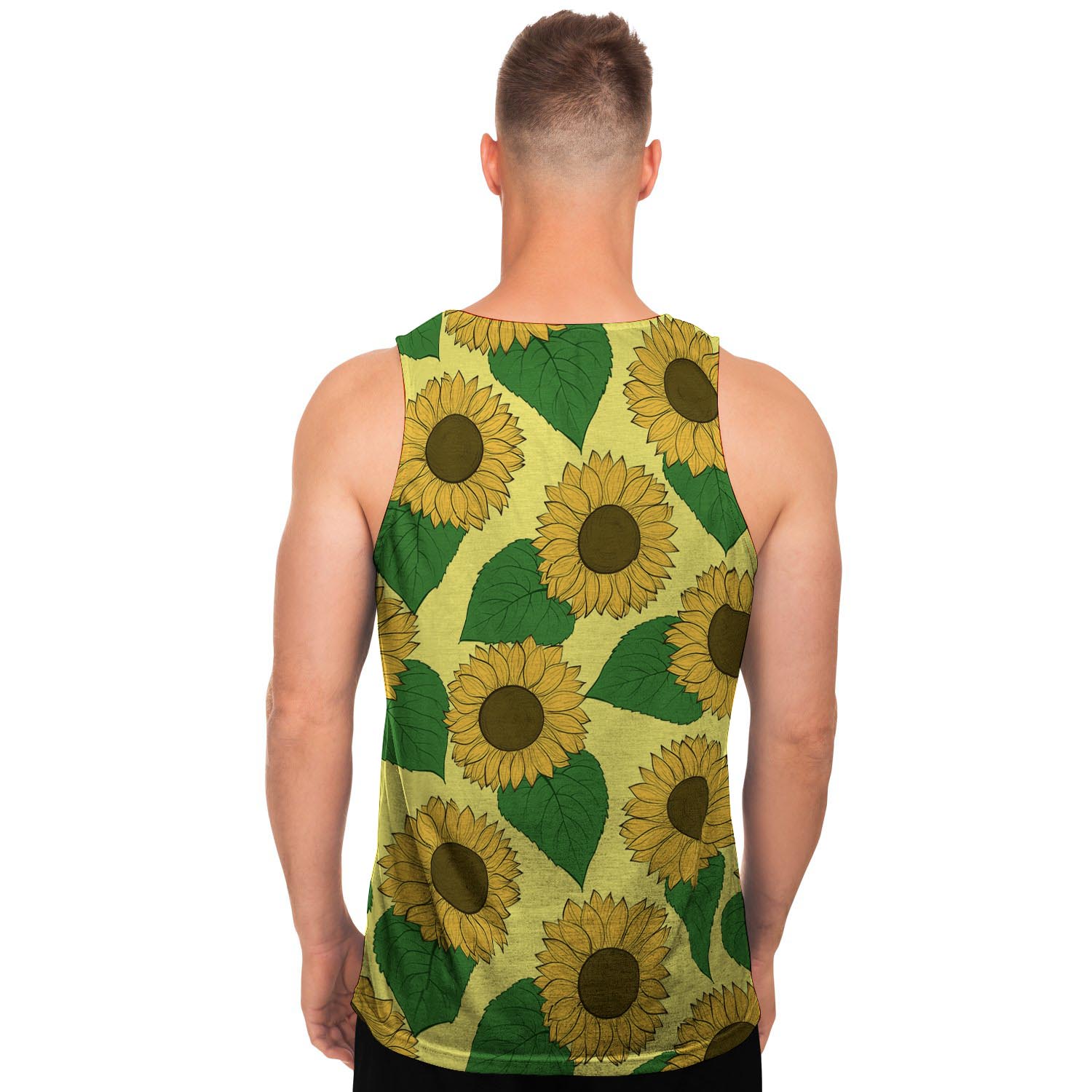Yellow Sunflower Men's Tank Tops-grizzshop
