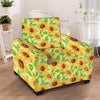 Yellow Sunflower Print Armchair Cover-grizzshop