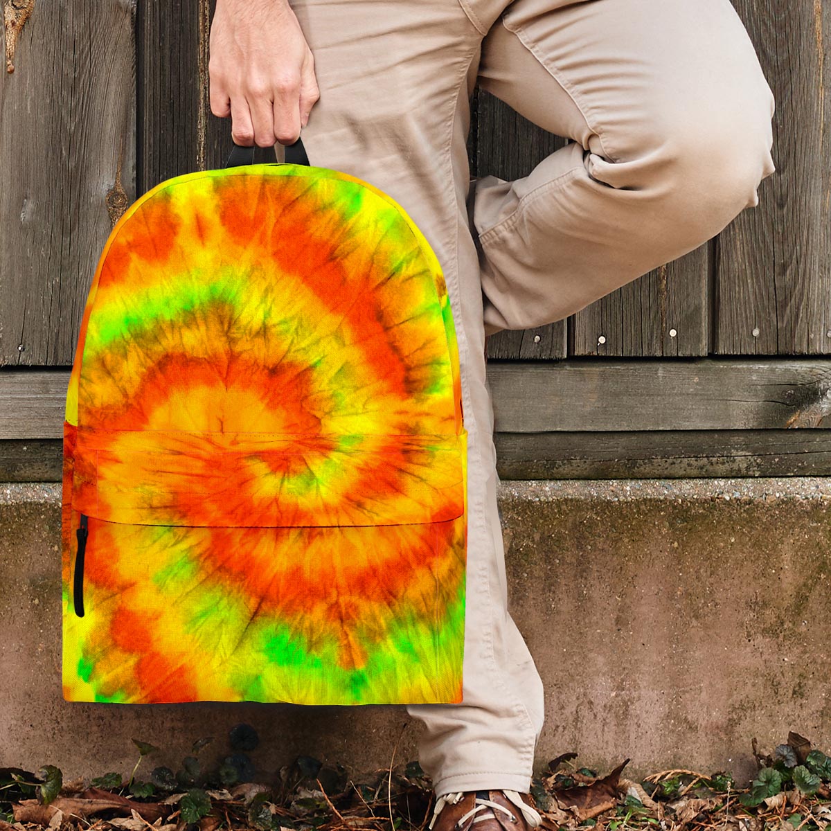 Yellow Tie Dye Backpack-grizzshop