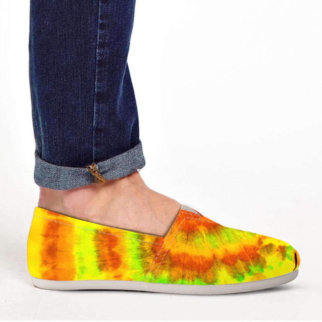 Yellow Tie Dye Canvas Shoes-grizzshop