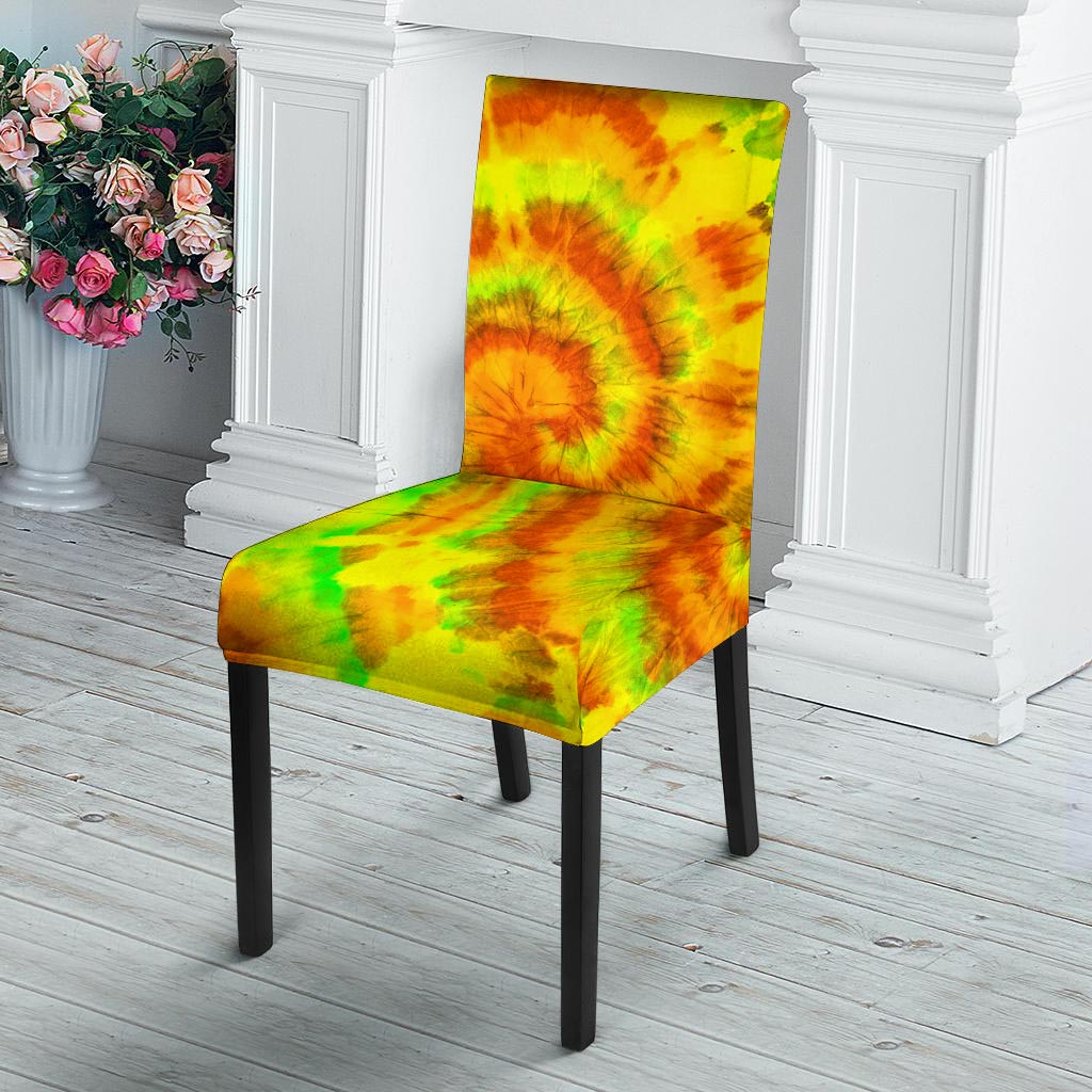 Yellow Tie Dye Chair Cover-grizzshop