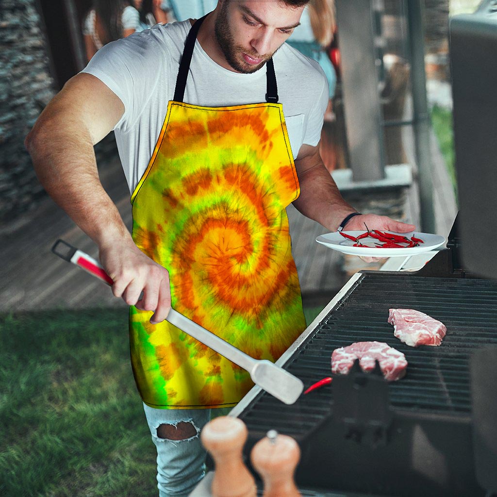 Yellow Tie Dye Men's Apron-grizzshop