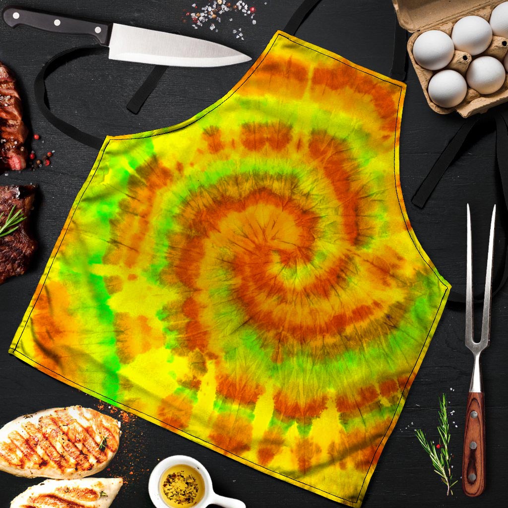 Yellow Tie Dye Men's Apron-grizzshop