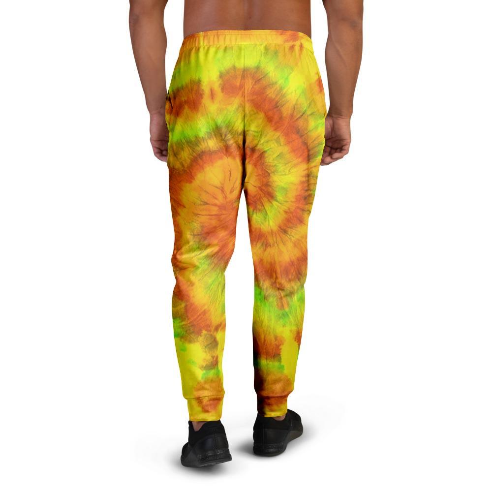 Yellow Tie Dye Men's Joggers-grizzshop