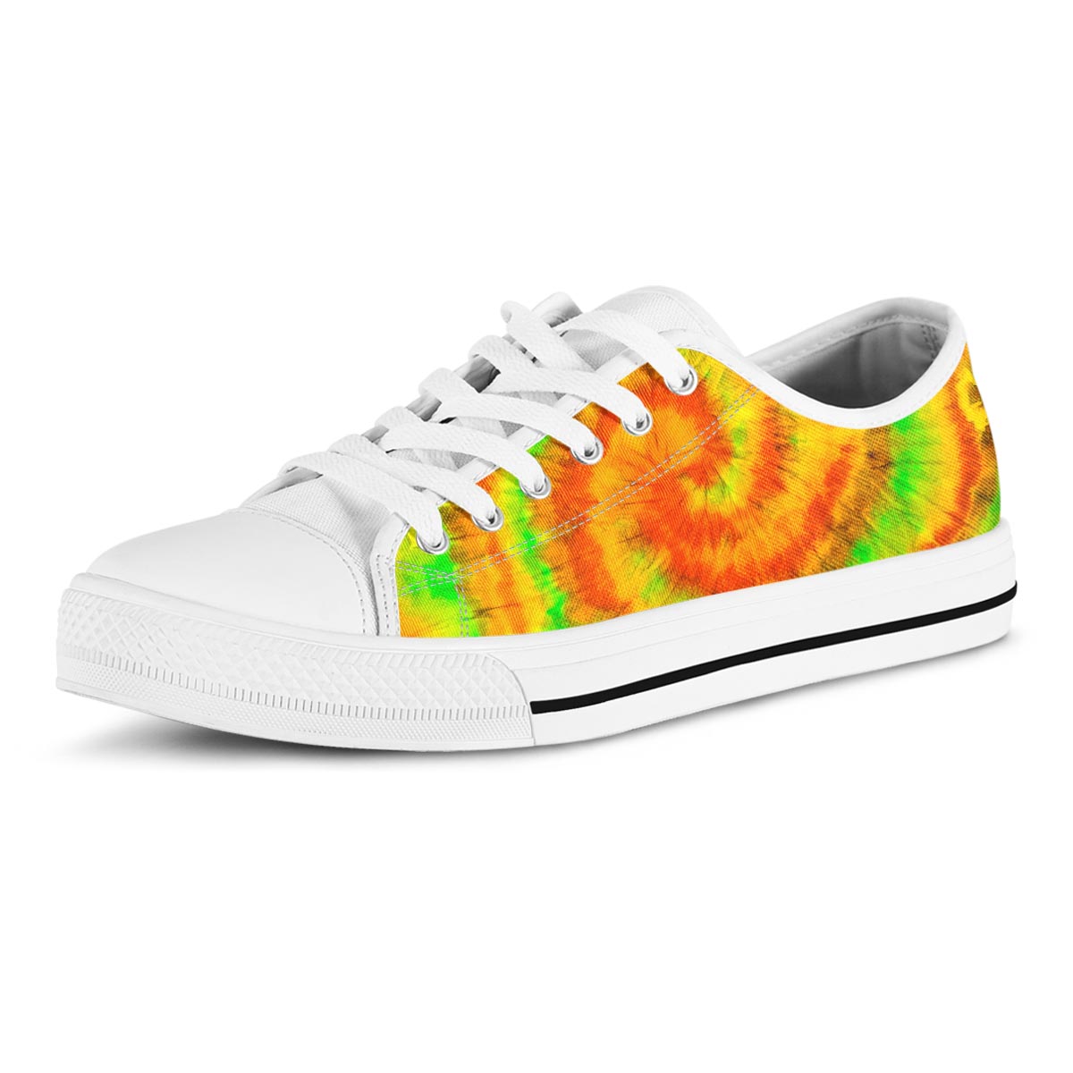 Yellow Tie Dye Men's Low Top Shoes-grizzshop