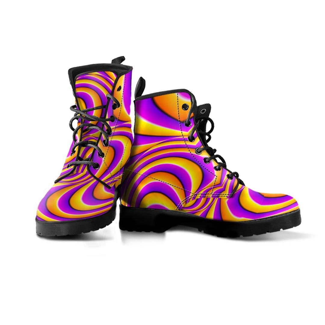 Yellow and purple spin illusion. Men's Boots-grizzshop