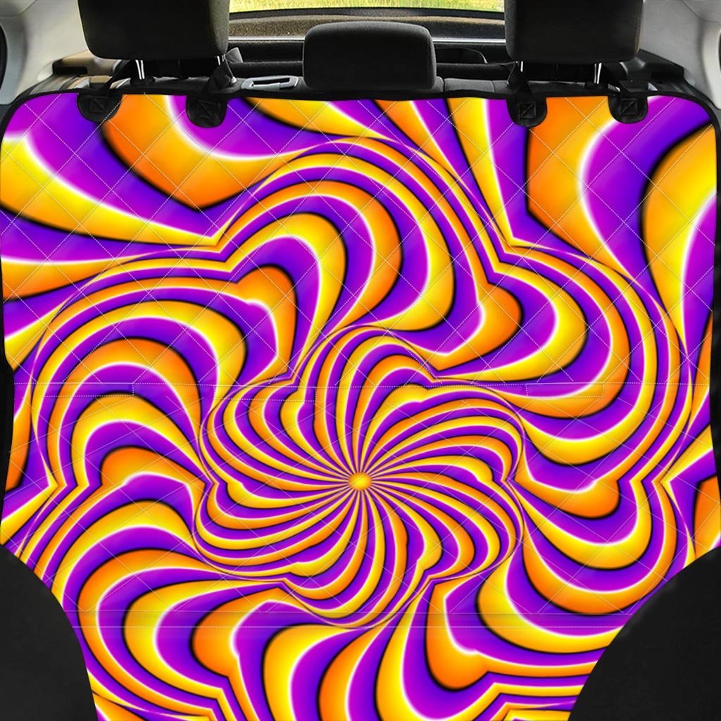 Yellow and purple spin illusion. Pet Car Seat Cover-grizzshop