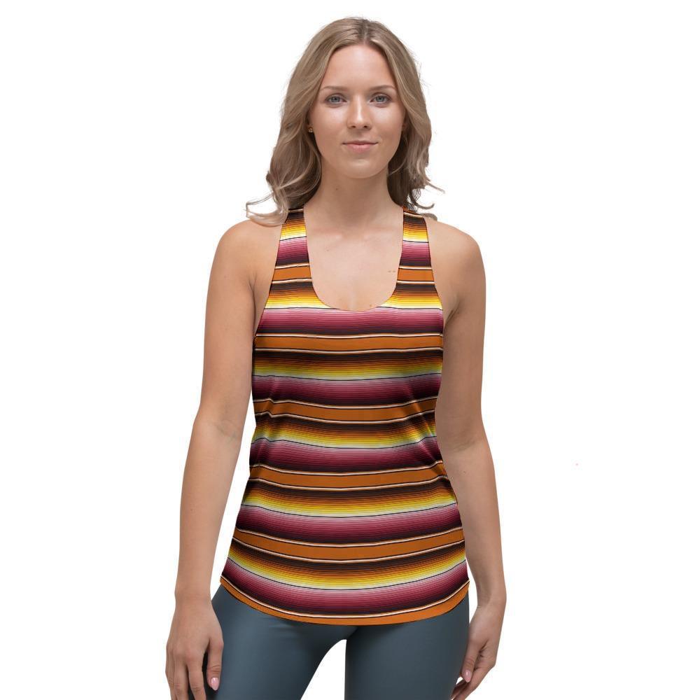 Yellow Mexican Baja Women's Racerback Tank Top-grizzshop