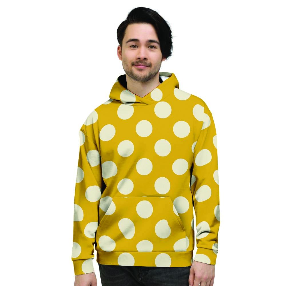 Yellow Polka Dot Men's Hoodie-grizzshop