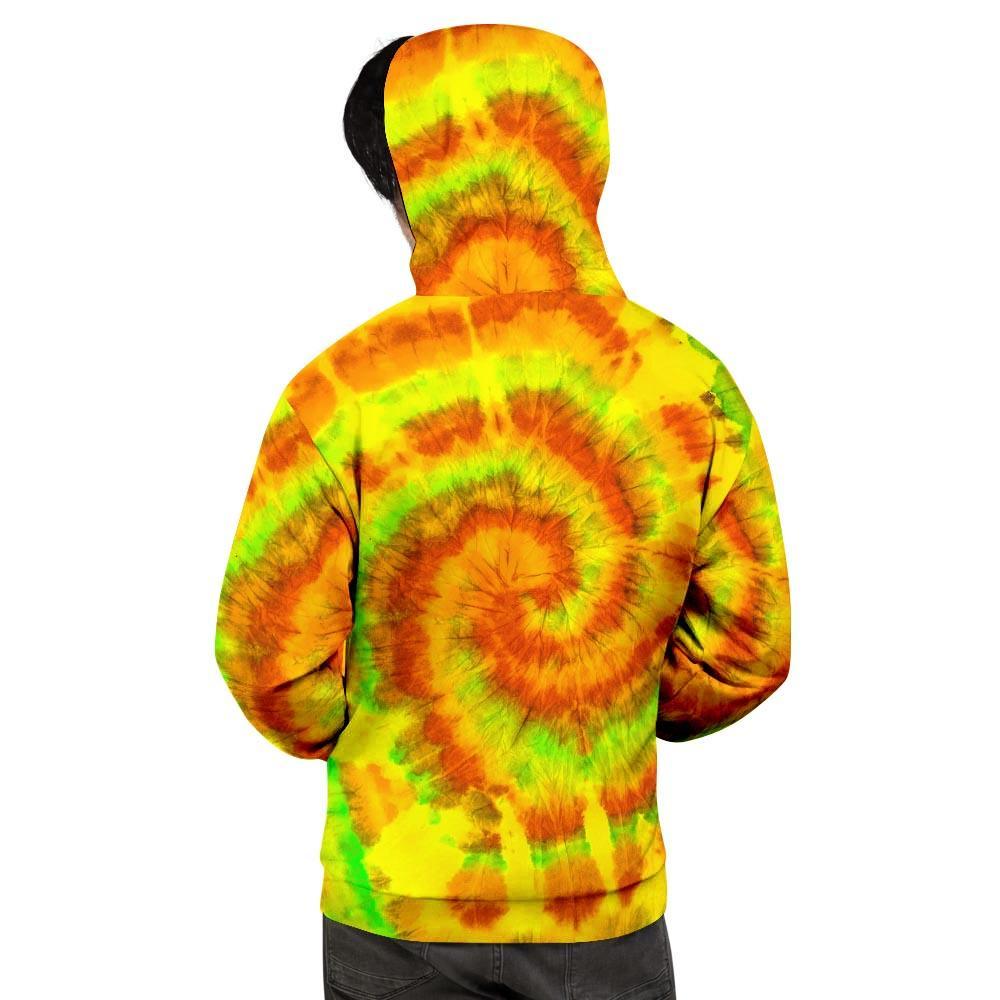 Yellow Tie Dye Men's Hoodie-grizzshop