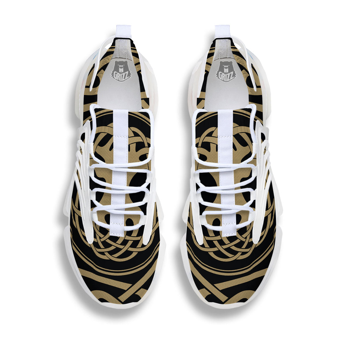 Yggdrasil Scandinavian Print White Gym Shoes-grizzshop