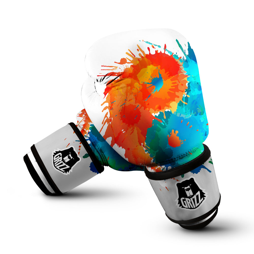 Yin Yang Colorful Splash Print Boxing Gloves-grizzshop