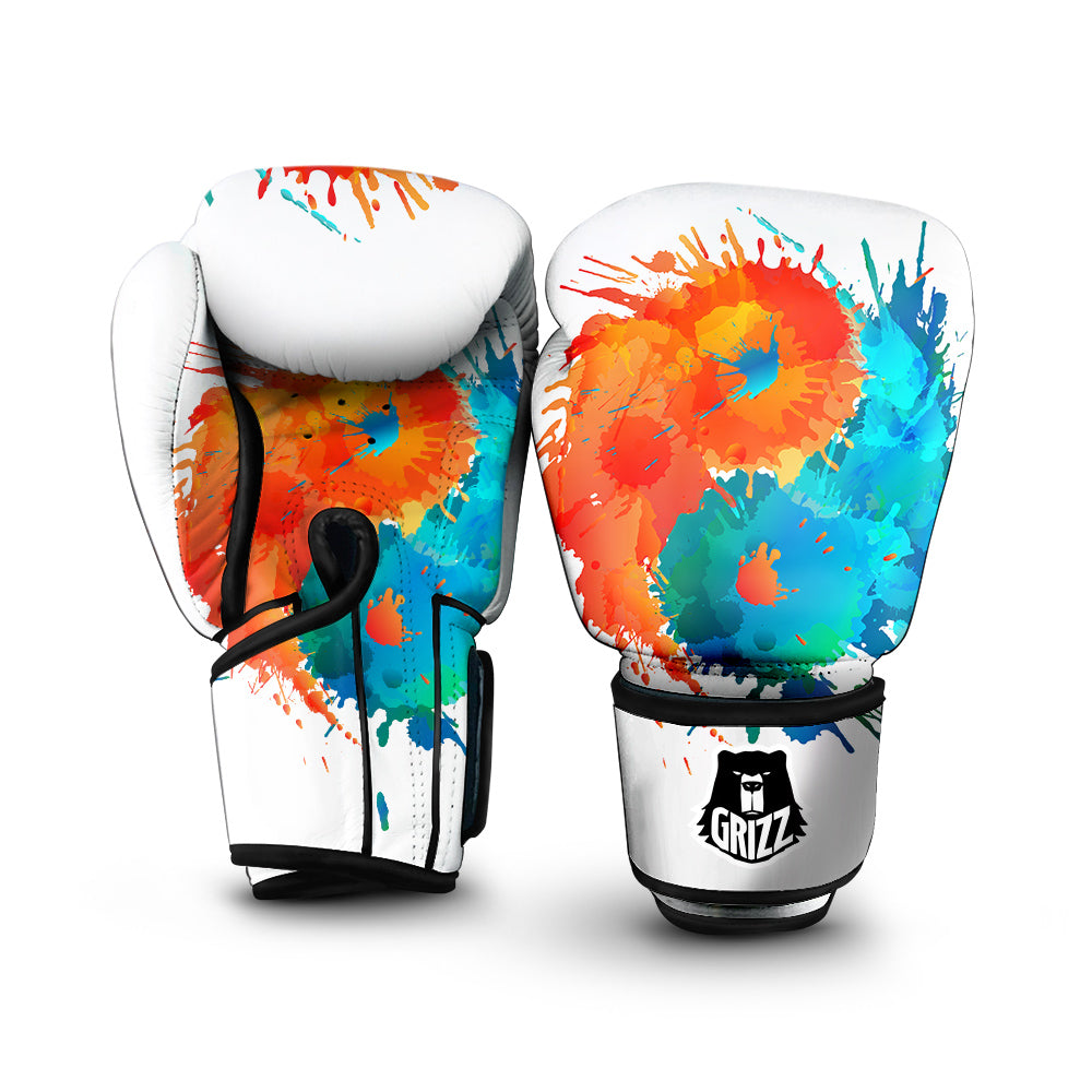 Yin Yang Colorful Splash Print Boxing Gloves-grizzshop