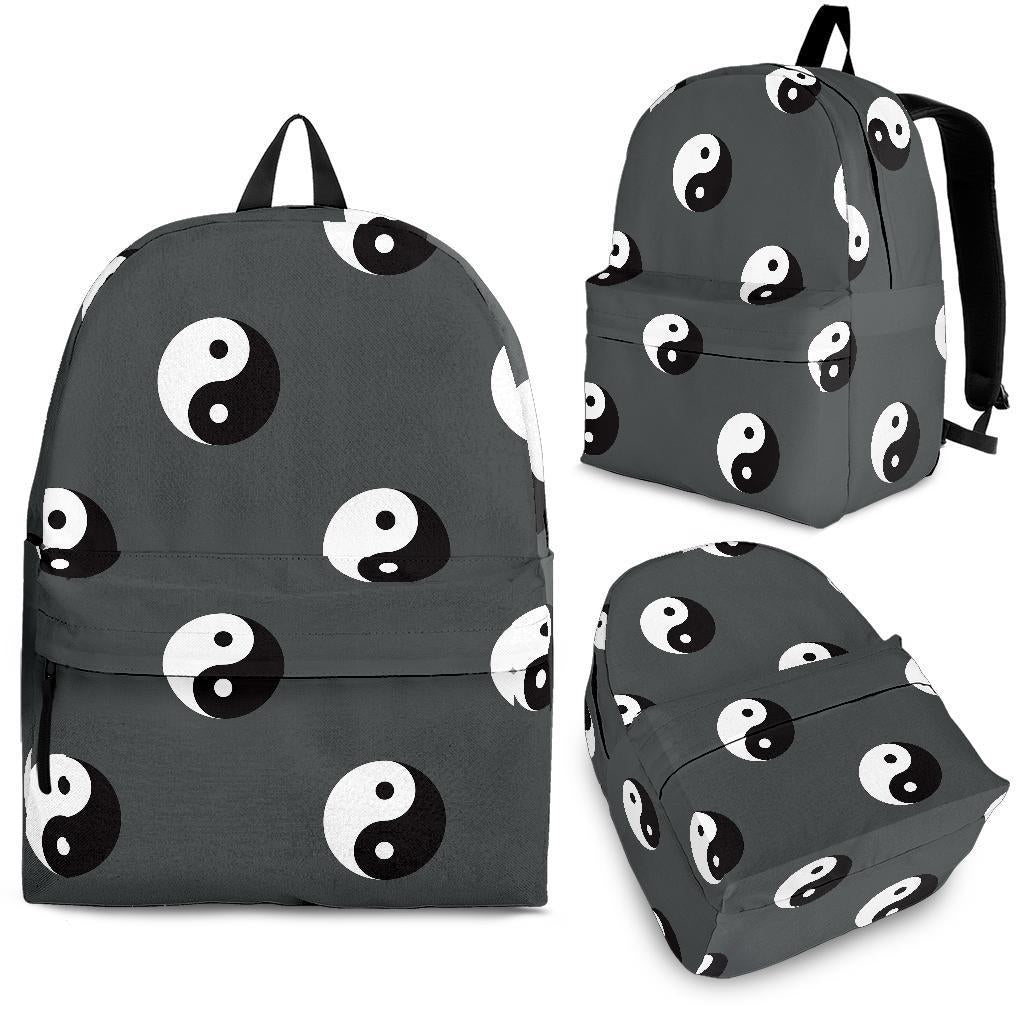 Yin Yang Pattern Print Backpack-grizzshop
