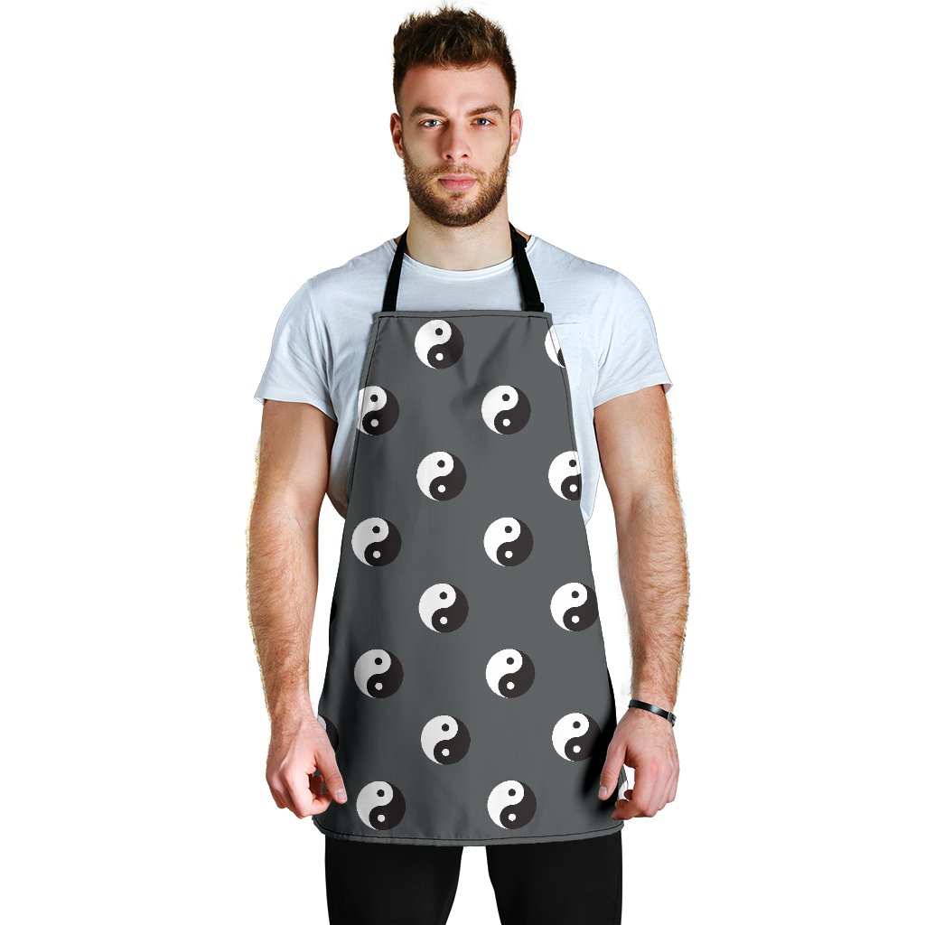 Yin Yang Pattern Print Men's Apron-grizzshop