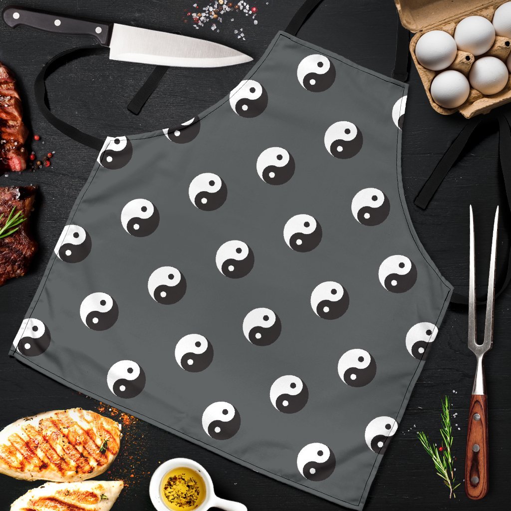 Yin Yang Pattern Print Men's Apron-grizzshop