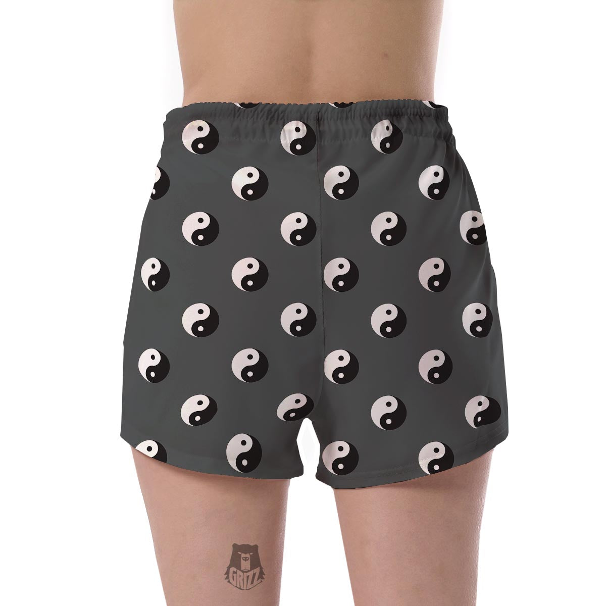 Yin Yang Pattern Print Women's Shorts-grizzshop