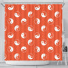 Yin Yang Print Pattern Bathroom Shower Curtain-grizzshop