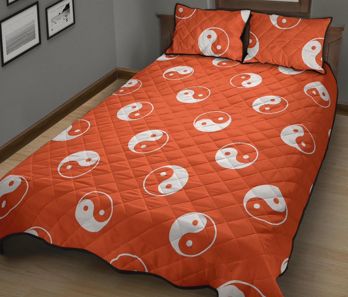 Yin Yang Print Pattern Bed Set Quilt-grizzshop