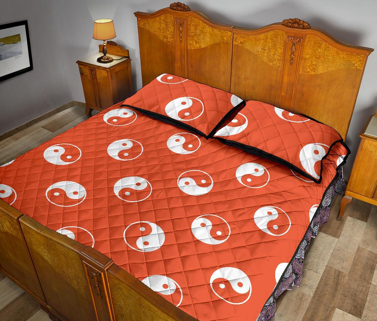 Yin Yang Print Pattern Bed Set Quilt-grizzshop