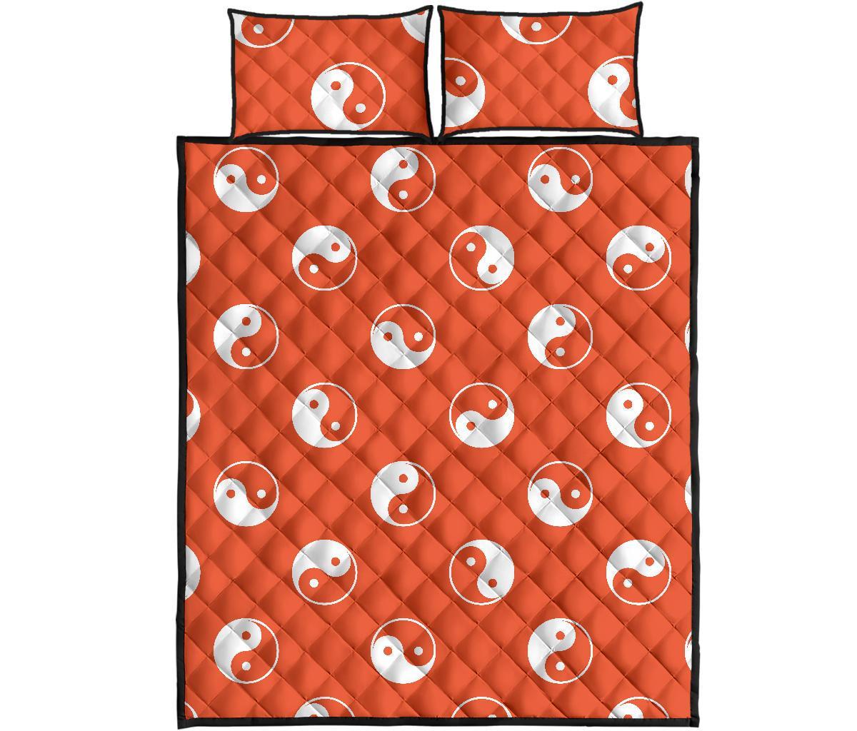 Yin Yang Print Pattern Bed Set Quilt-grizzshop