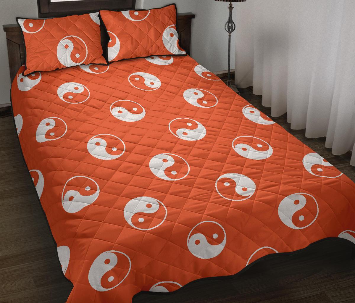 Yin Yang Print Pattern Bed Set Quilt-grizzshop