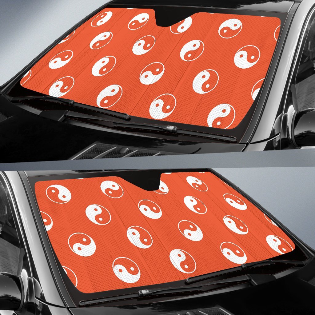 Yin Yang Print Pattern Car Sun Shade-grizzshop