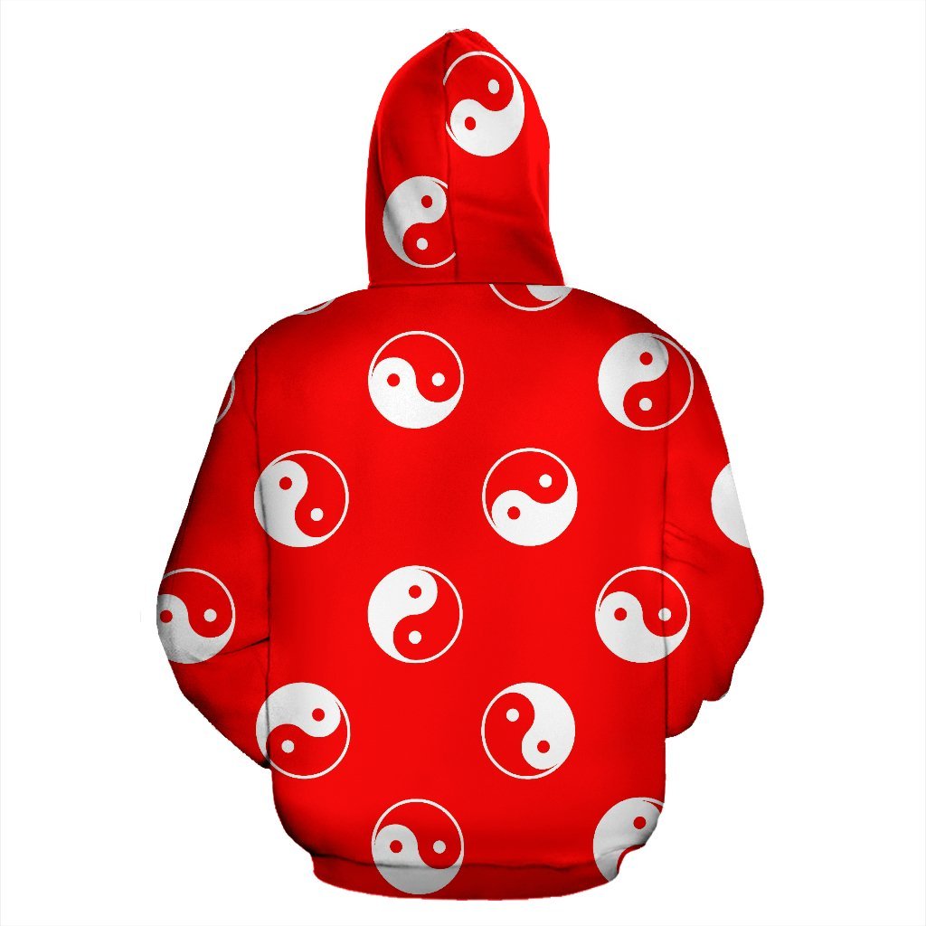 Yin Yang Print Pattern Men Women Pullover Hoodie-grizzshop
