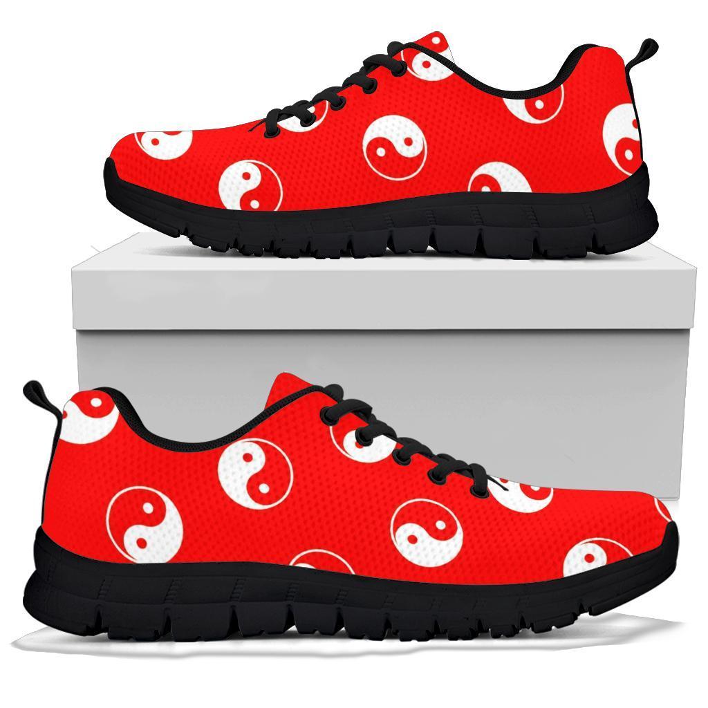Yin Yang Print Pattern Sneaker Shoes For Men Women-grizzshop
