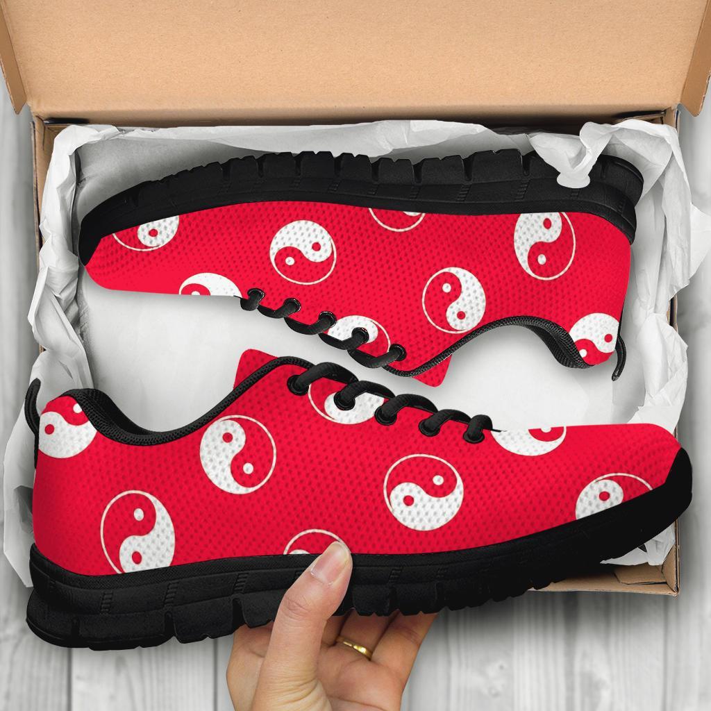 Yin Yang Print Pattern Sneaker Shoes For Men Women-grizzshop