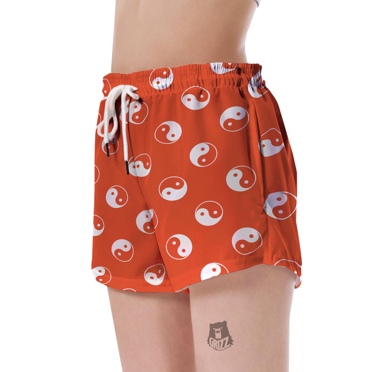 Yin Yang Print Pattern Women's Shorts-grizzshop