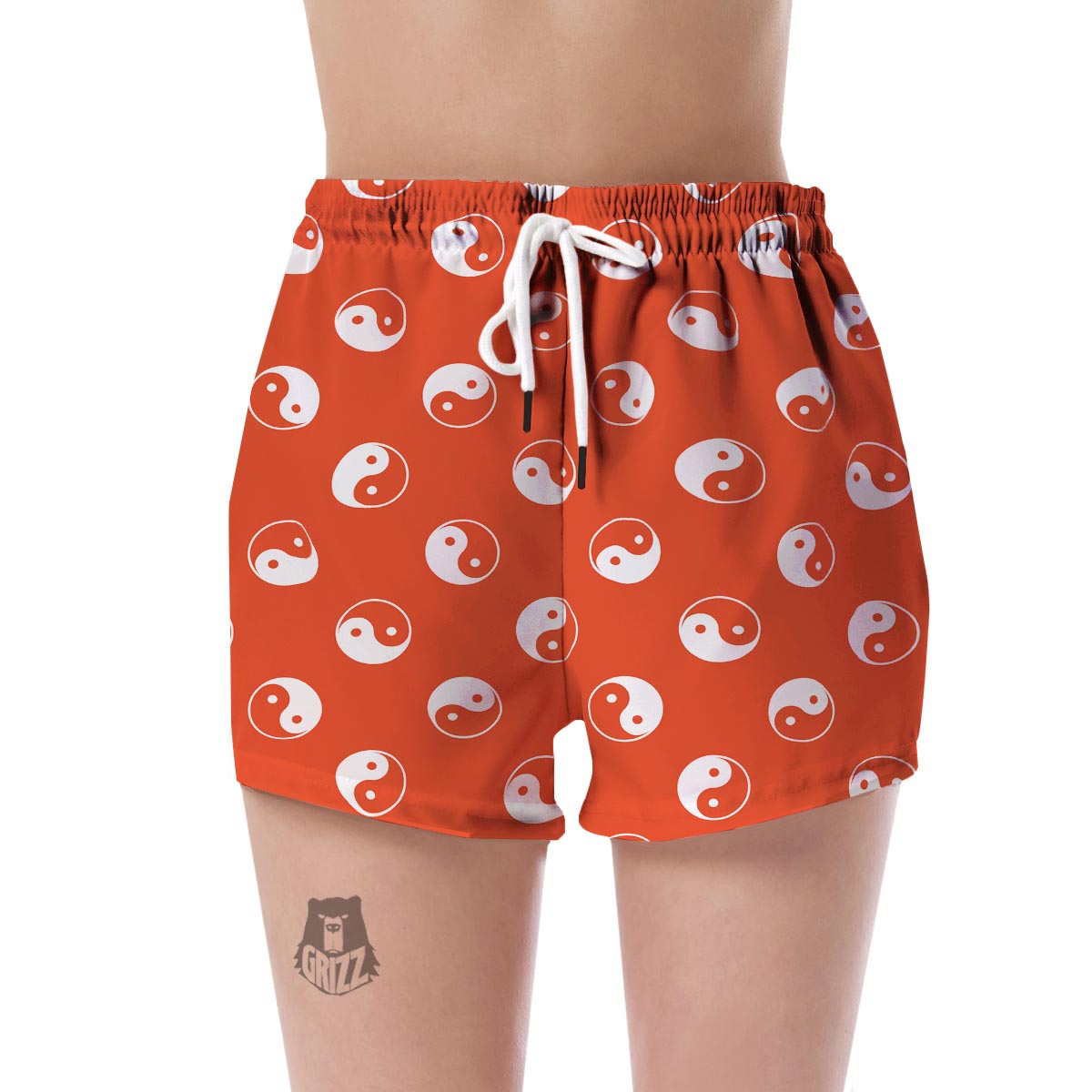 Yin Yang Print Pattern Women's Shorts-grizzshop