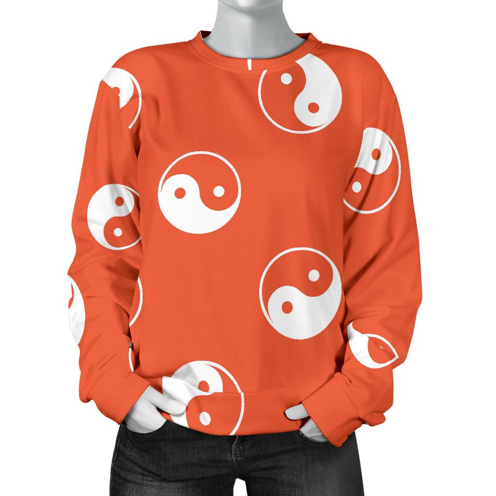 Yin Yang Print Pattern Women's Sweatshirt-grizzshop