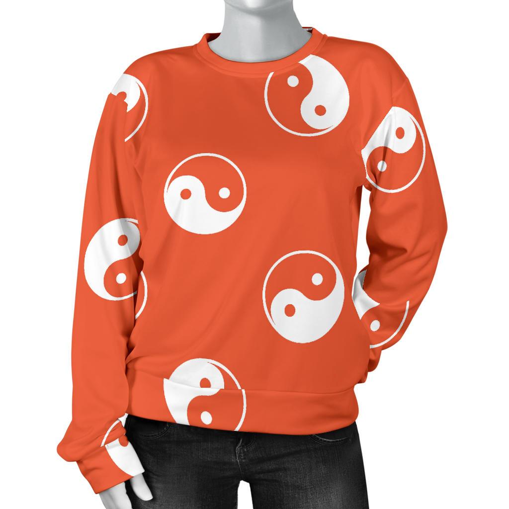 Yin Yang Print Pattern Women's Sweatshirt-grizzshop
