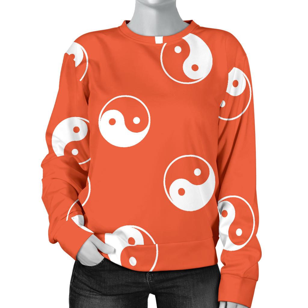 Yin Yang Print Pattern Women's Sweatshirt-grizzshop