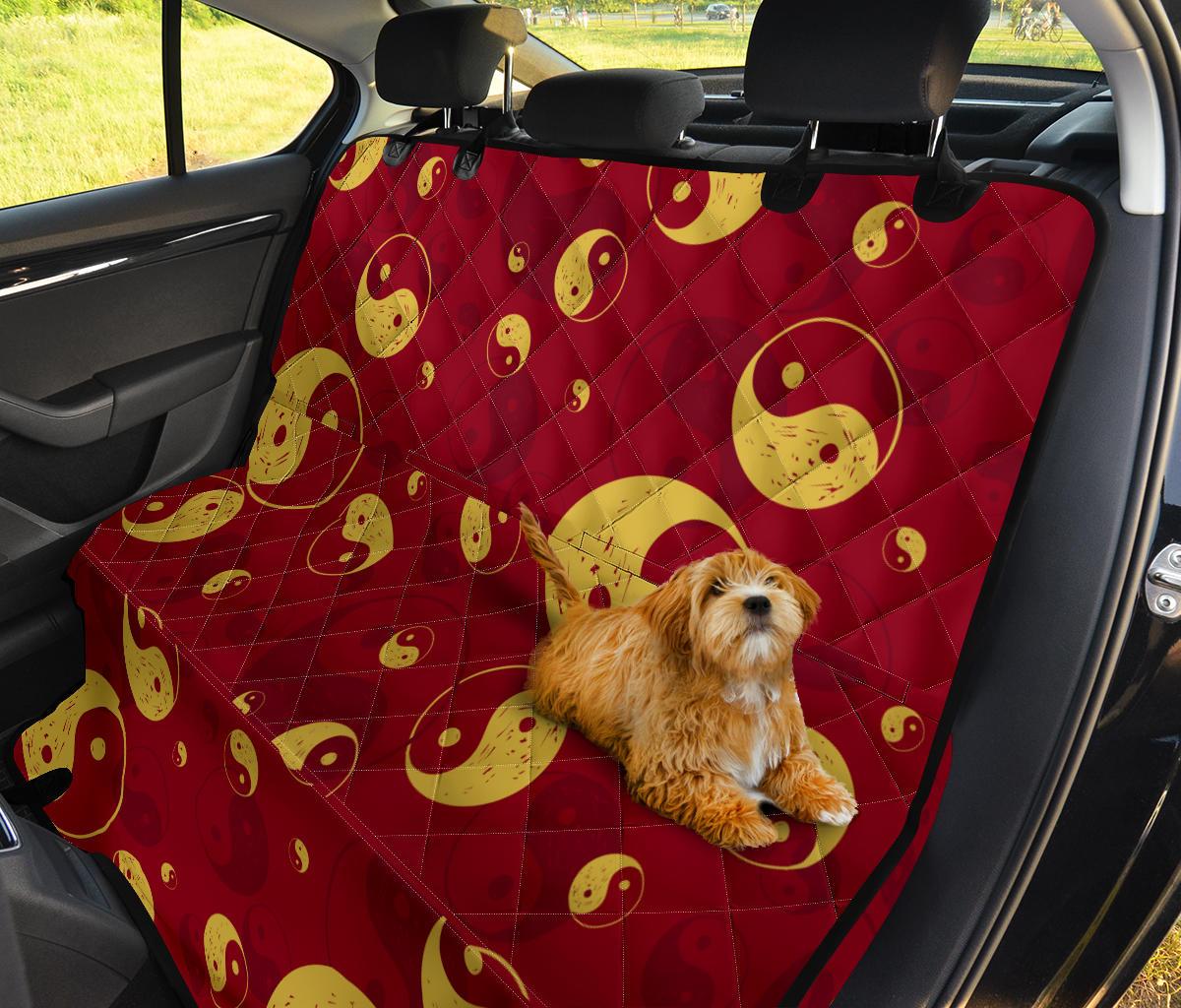 Yin Yang Red Pattern Print Pet Car Seat Cover-grizzshop