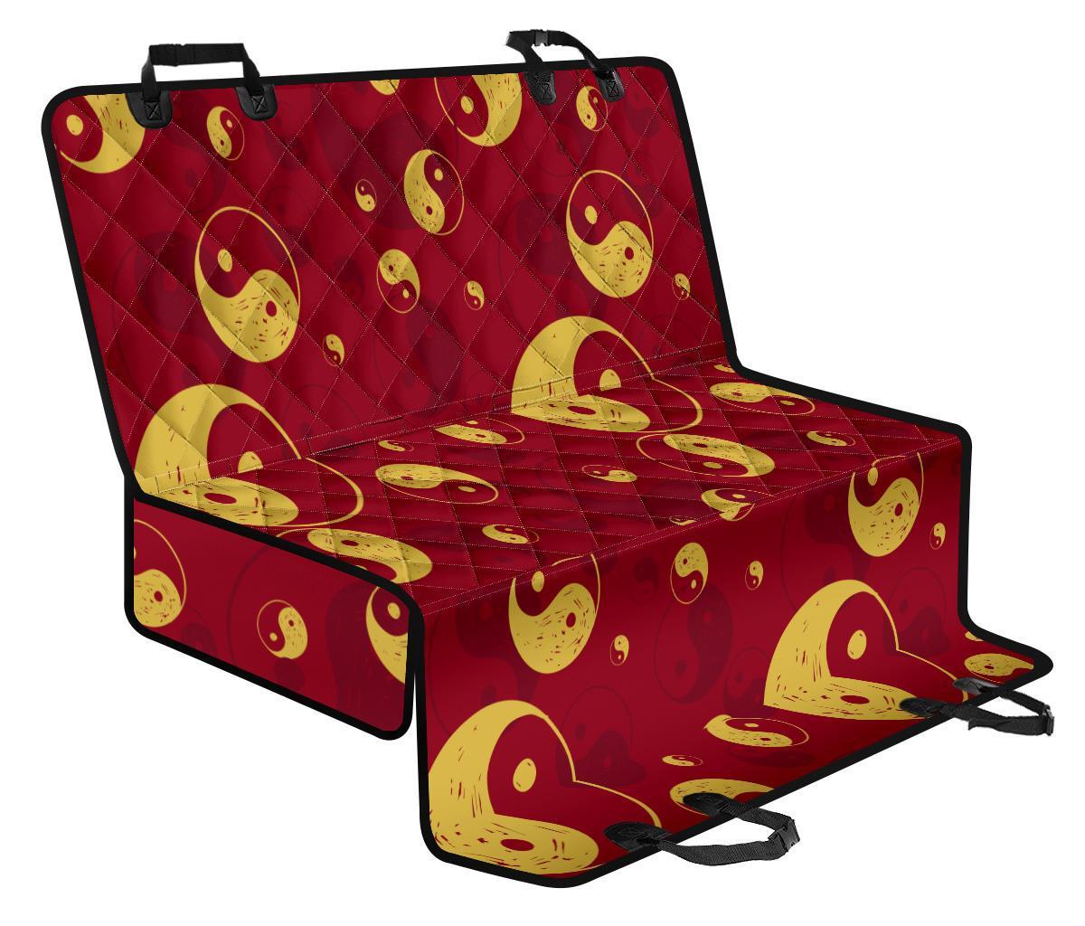 Yin Yang Red Pattern Print Pet Car Seat Cover-grizzshop