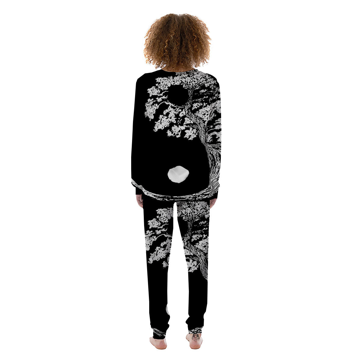 Yin Yang Roots Print Women's Pajamas-grizzshop