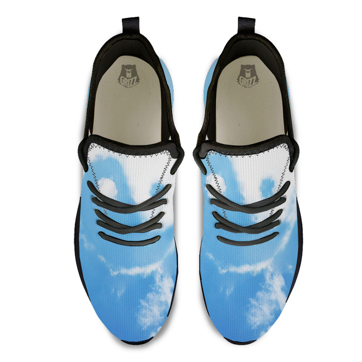 Yin Yang Space And Sky Print Black Athletic Shoes-grizzshop