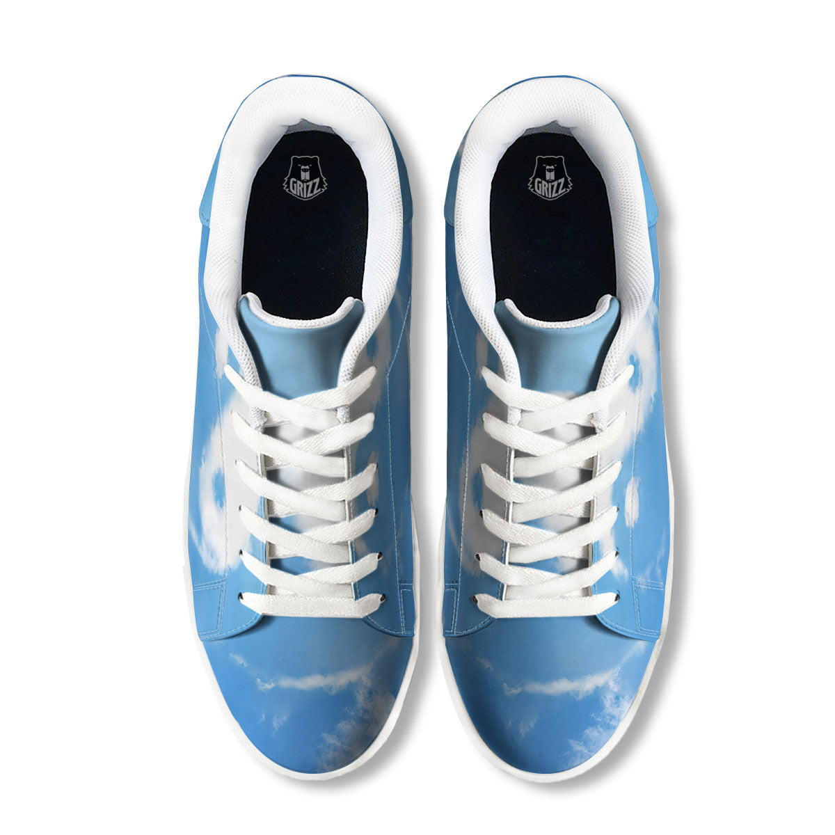 Yin Yang Space And Sky Print White Low Top Sneakers-grizzshop