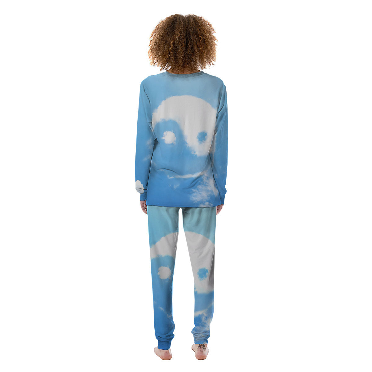 Yin Yang Space And Sky Print Women's Pajamas-grizzshop