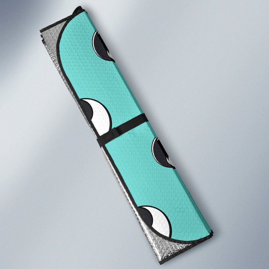 Yin Yang Blue Pattern Print Car Sun Shade-grizzshop