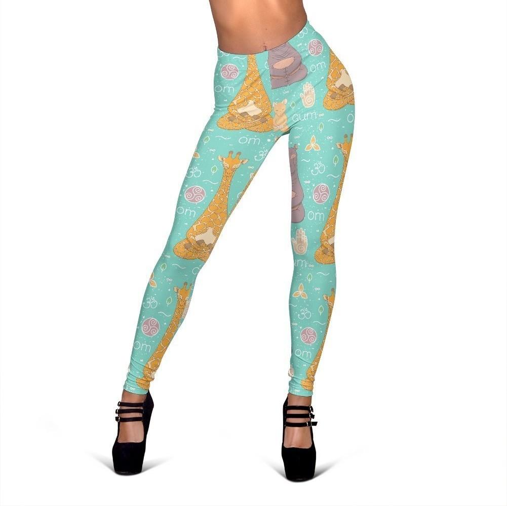 Yoga Meditation Pattern Print Women Leggings-grizzshop