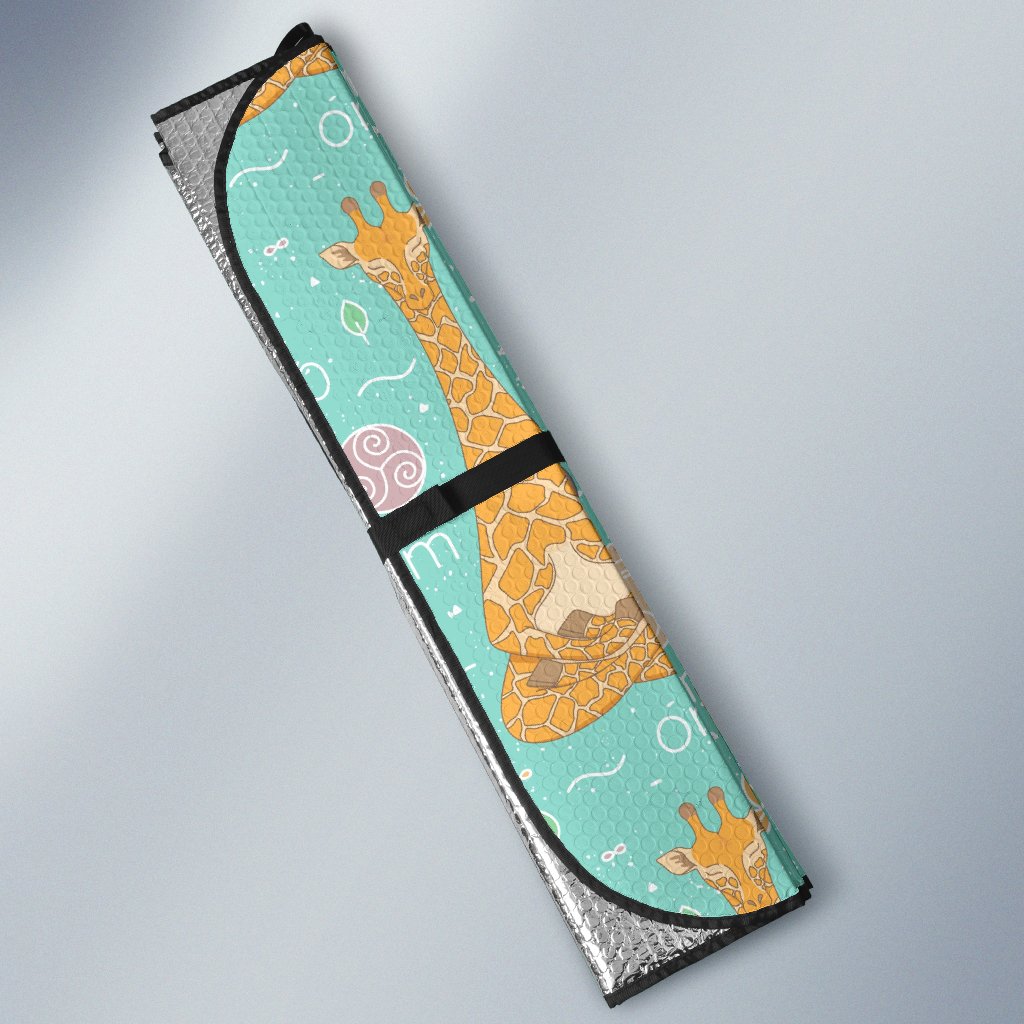 Yoga Meditation Pattern Print Car Sun Shade-grizzshop