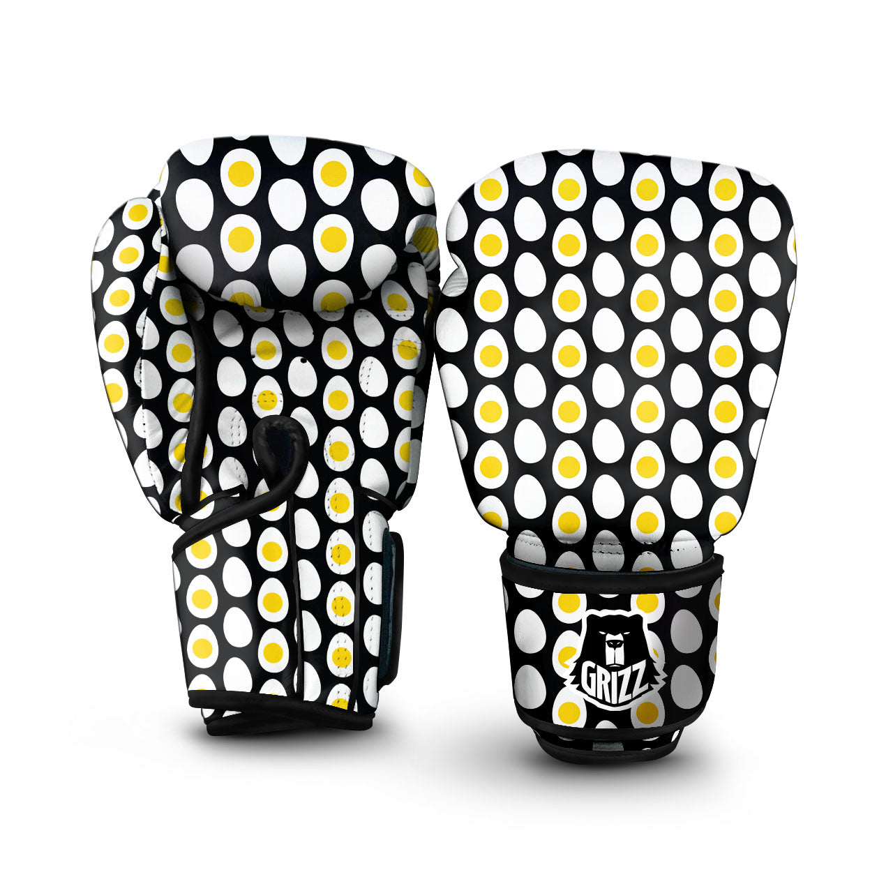 Yolk Egg Print Pattern Boxing Gloves-grizzshop