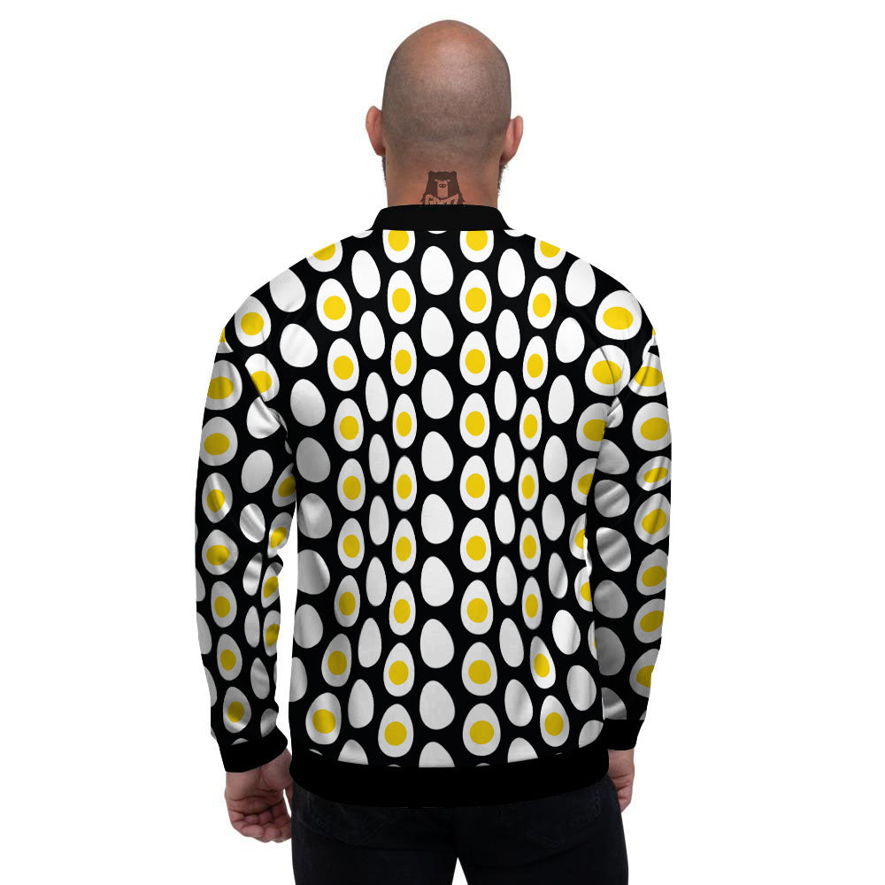 Yolk Egg Print Pattern Men's Bomber Jacket-grizzshop